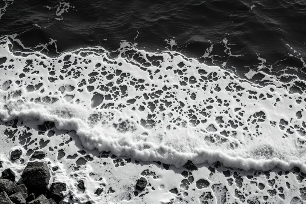 Silent Elegance of Monochrome Waves – free AI stock image