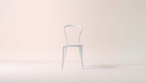 Simplicity in a Single Chair – free AI stock image