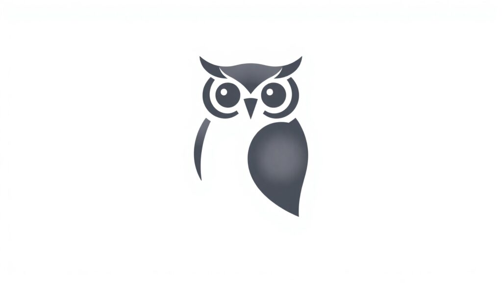 Sleek Minimalist Owl Logo Design – free AI stock image