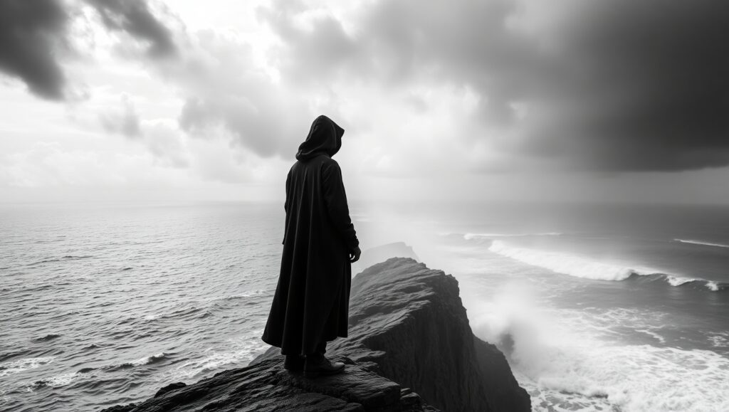 Solitude by the Stormy – free AI stock image