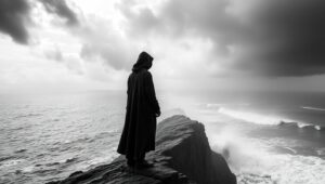 Solitude by the Stormy – free AI stock image