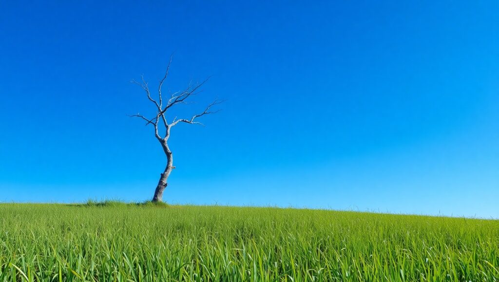 Solitude in a Minimalist Landscape – free AI stock image