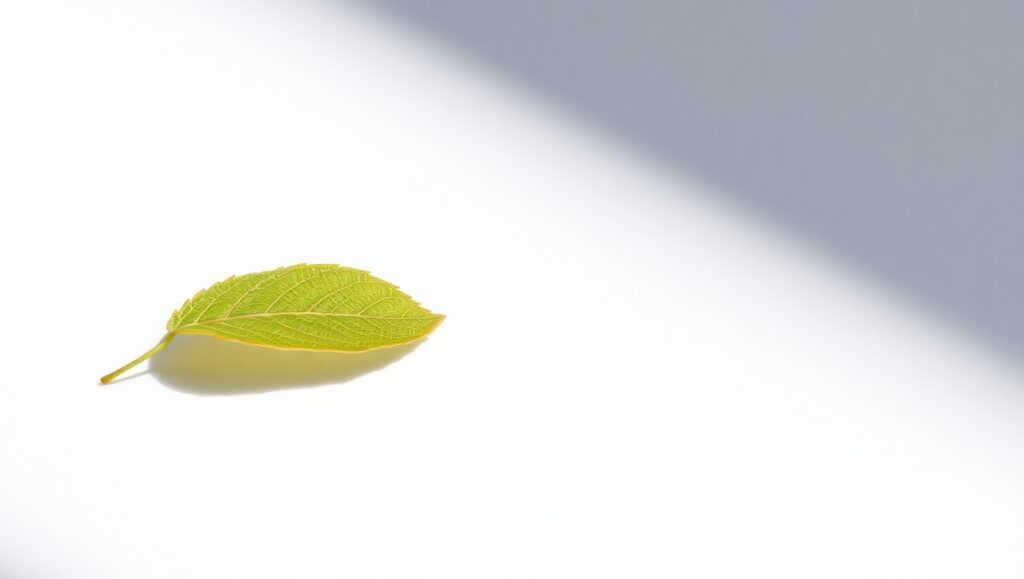 Solitude of a Single Leaf – free AI stock image