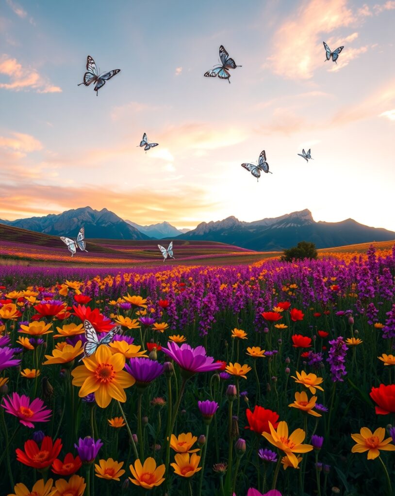 A Spectrum of Vibrant Natural Colors – free AI stock image