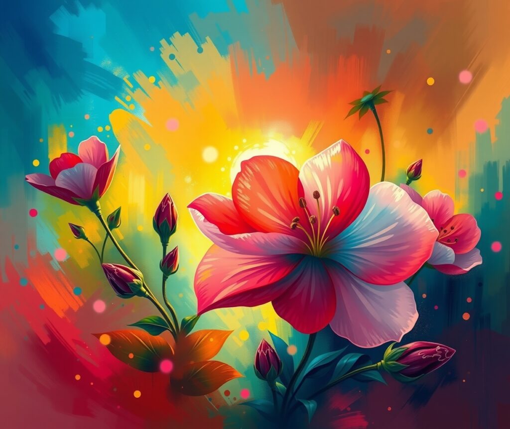 A Spectrum of Vibrant Natural Colors – free AI stock image