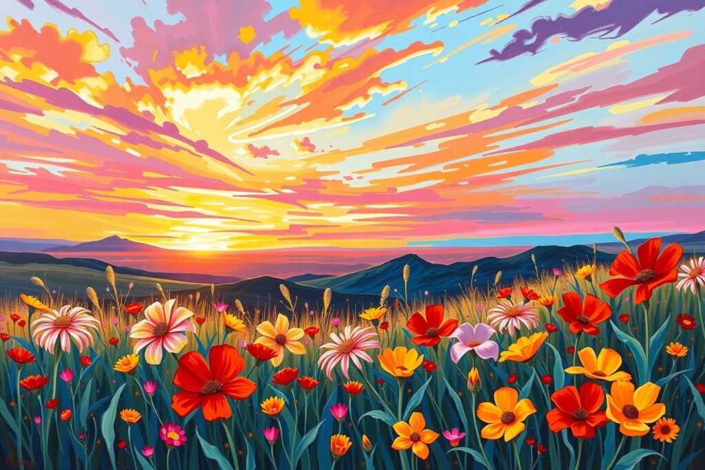Splash of Colors in Nature’s Palette – free AI stock image