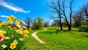 Spring Blossom Dance in Nature – free AI stock image