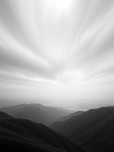 Stark Contrast in a Monochrome Landscape – free AI stock image