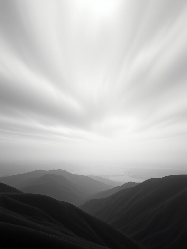 Stark Contrast in a Monochrome Landscape – free AI stock image