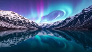 Starlit Reflections on Tranquil Waters – free AI stock image
