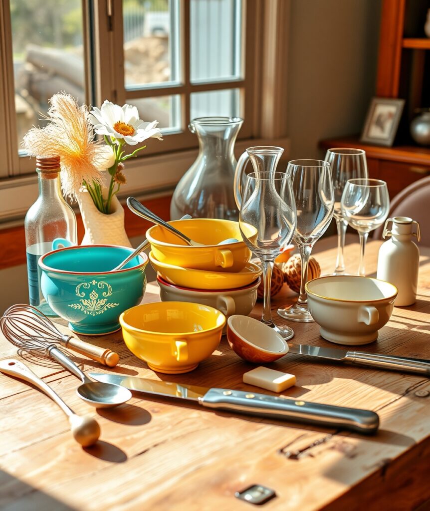 Still Life of Colorful Kitchen Objects – free AI stock image