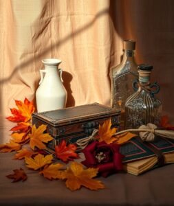 Still Life with Vintage Objects and Textures – free AI stock image