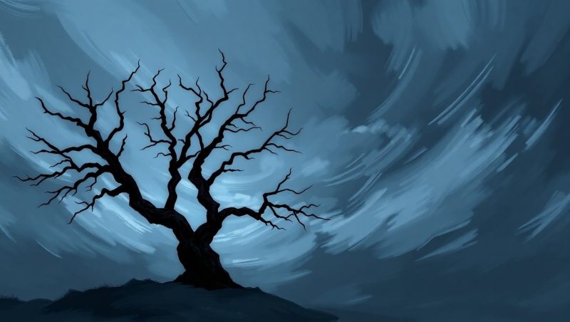 Stormy Solitude in Monochrome – free AI stock image