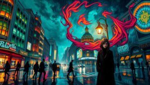 Stormy Urban Emotions – free AI stock image