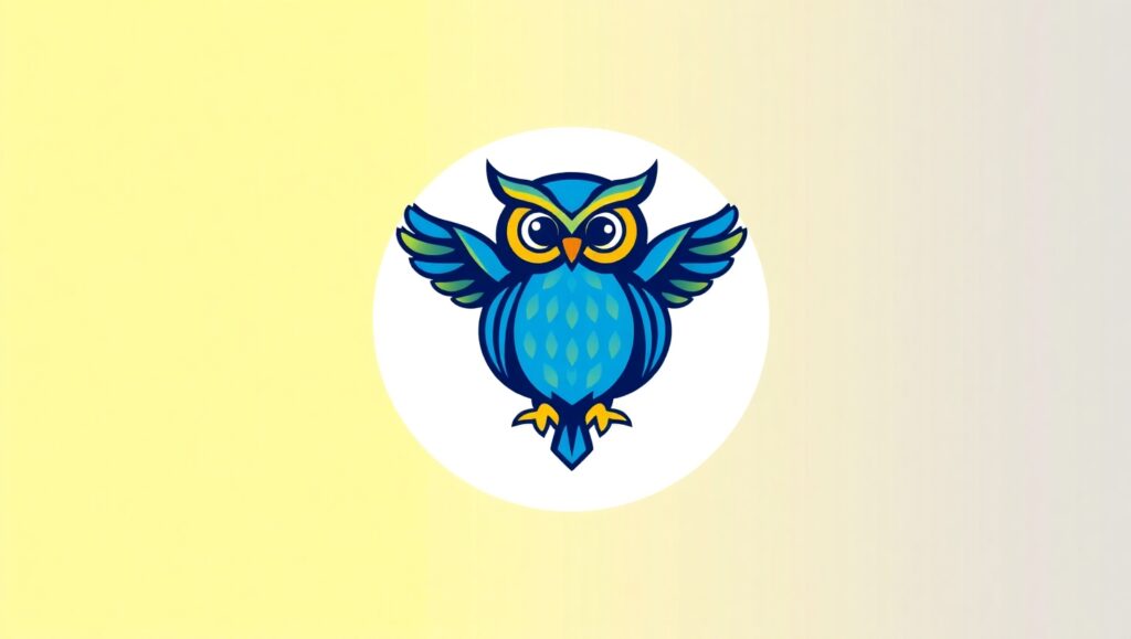 Stylized Owl Logo Design – free AI stock image