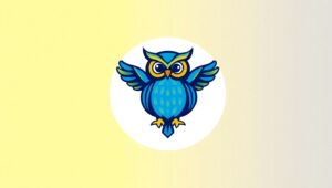 Stylized Owl Logo Design – free AI stock image