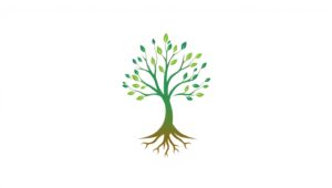 Stylized Tree Logo for Sustainability – free AI stock image