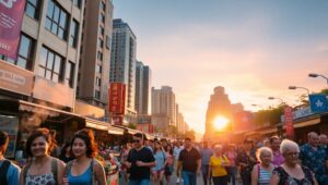 Sunset Vibes on City Streets – free AI stock image