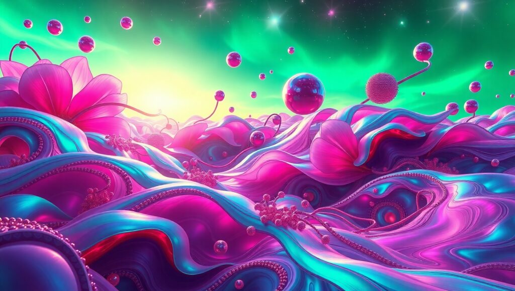 Surreal Biomorphic Landscape – free AI stock image