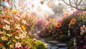 Surreal Floating Garden Collage – free AI stock image