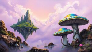 Surreal Floating Islands in – free AI stock image