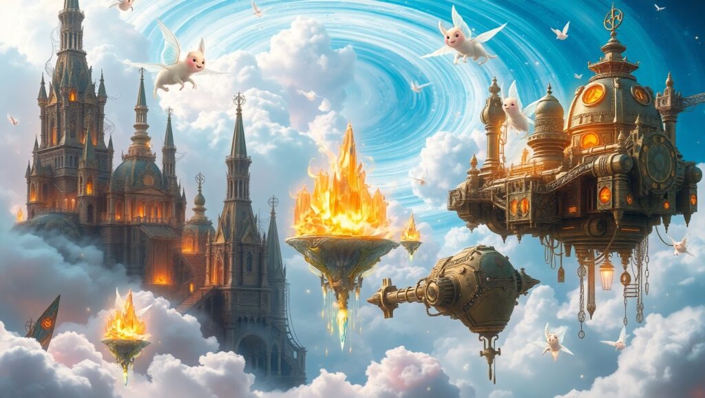 Surreal Landscapes and Ancient Dreams – free AI stock image