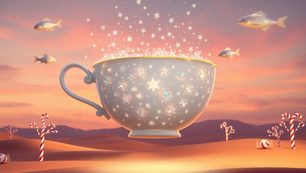 Surreal Teacup Dreams – free AI stock image