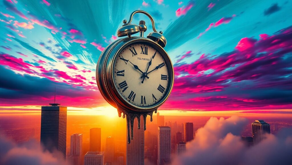 Surreal Time in Duotone – free AI stock image