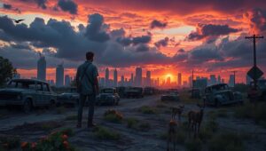 Survivor on the Forgotten Highway – free AI stock image