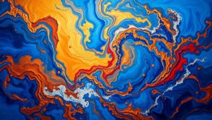 Swirling Chaos of Color – free AI stock image