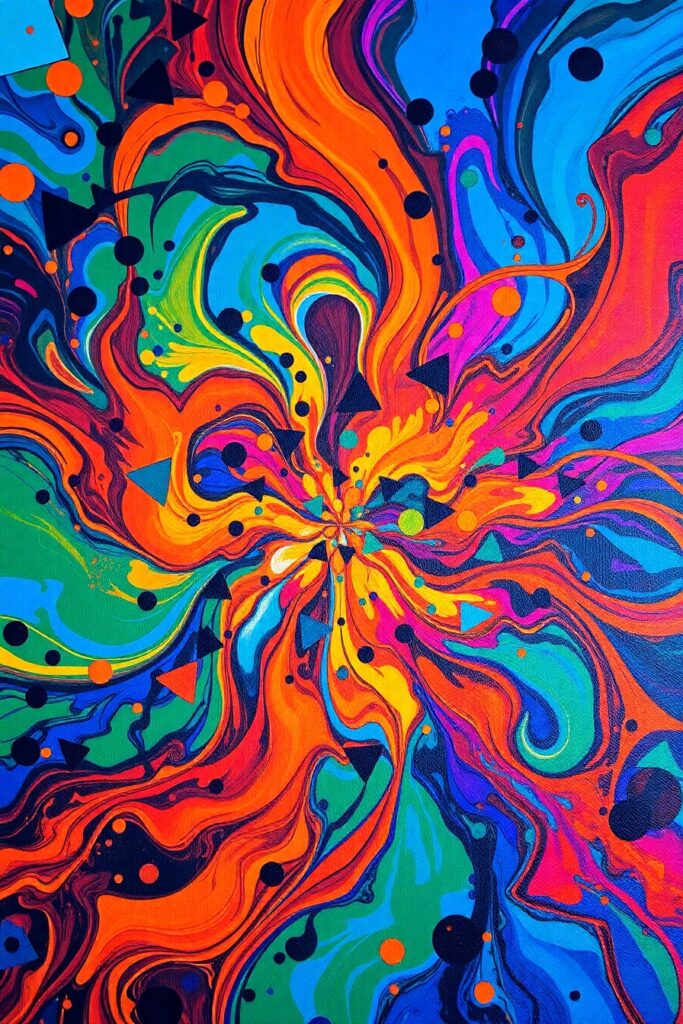 Swirling Colors in Abstract Harmony – free AI stock image
