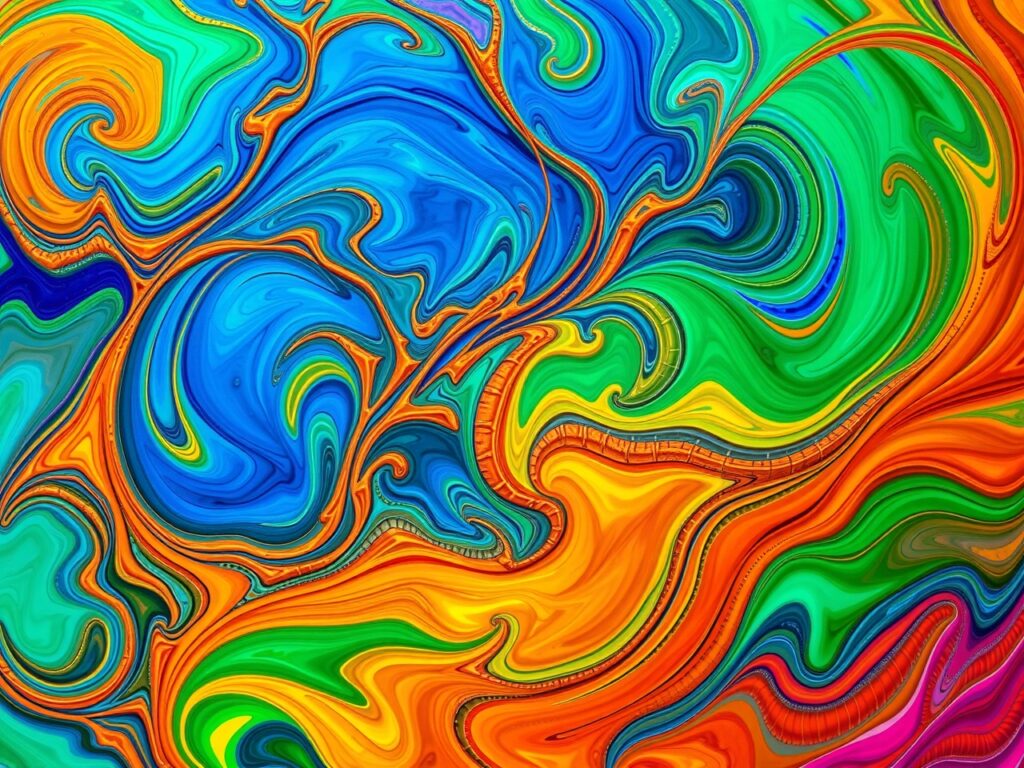 Swirling Colors in Abstract Motion – free AI stock image