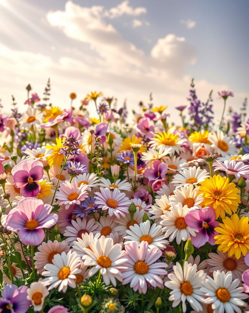 A Symphony of Colorful Blossoms in Bloom – free AI stock image
