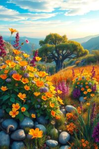 A Symphony of Colorful Textures in Nature – free AI stock image