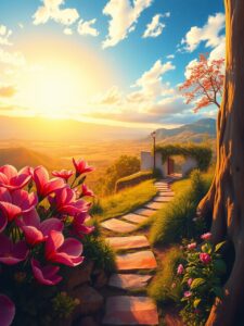 A Symphony of Colors in Nature – free AI stock image