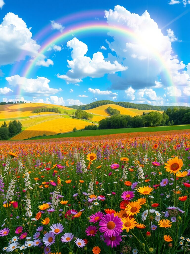 A Symphony of Colors in Nature – free AI stock image