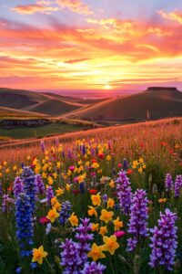 A Symphony of Colors in Nature’s Palette – free AI stock image