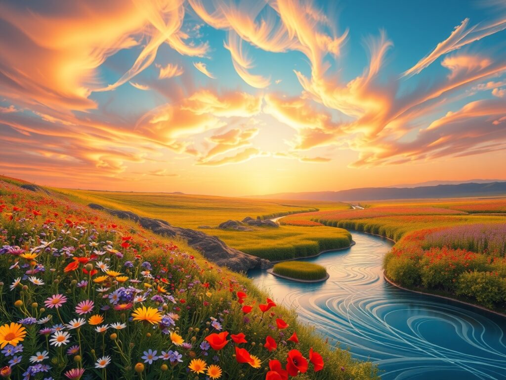 A Symphony of Vibrant Colors in Nature – free AI stock image