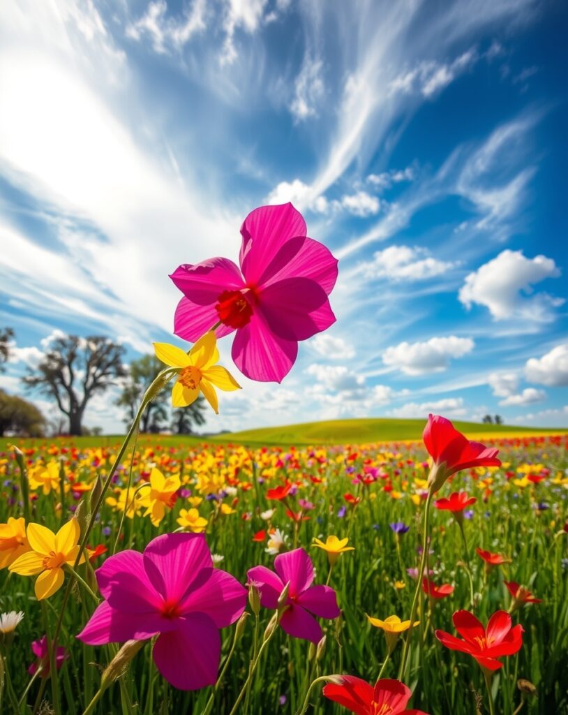 A Symphony of Vibrant Colors in Nature – free AI stock image