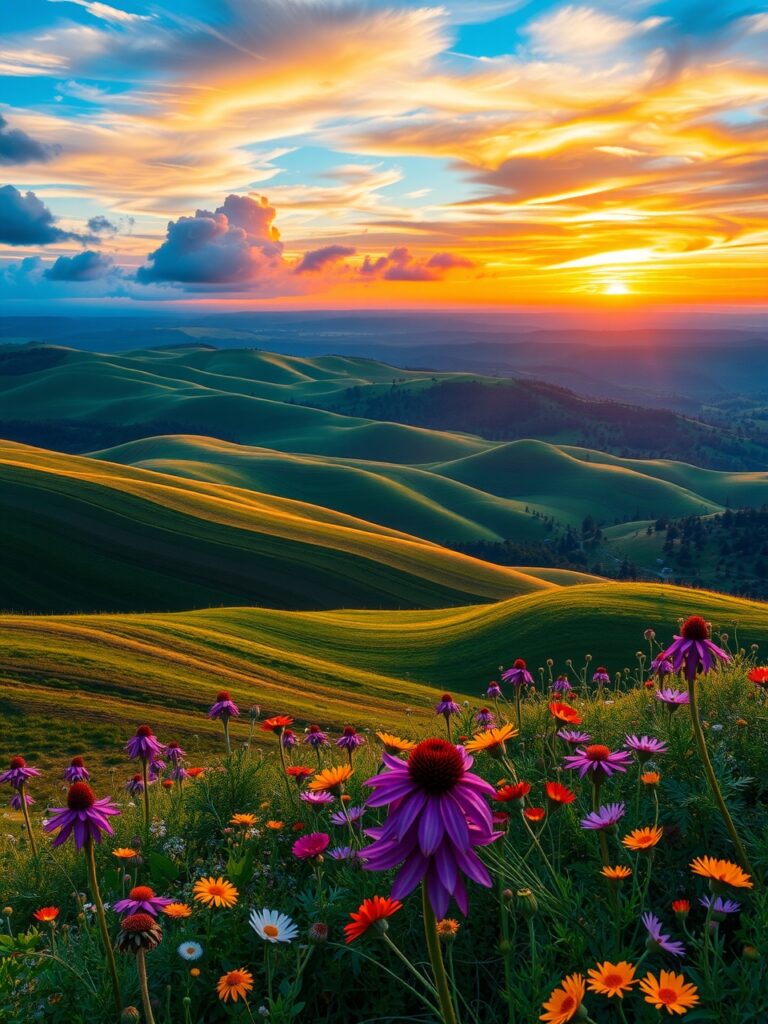 A Symphony of Vibrant Colors in Nature – free AI stock image