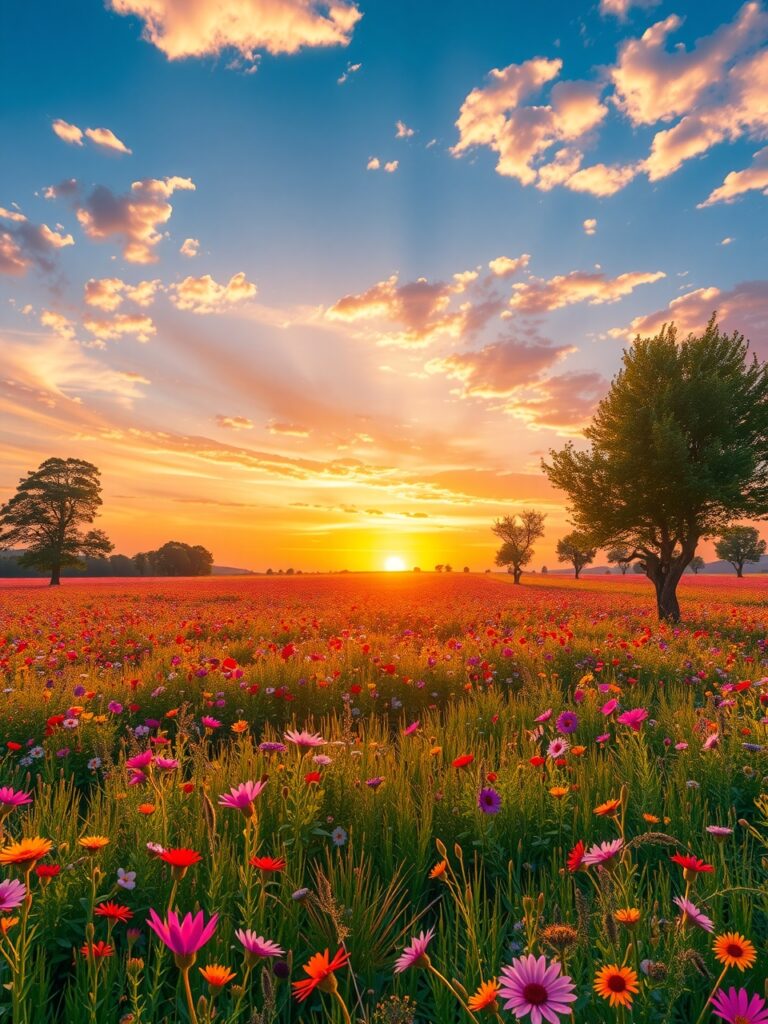 A Symphony of Vibrant Colors in Nature – free AI stock image