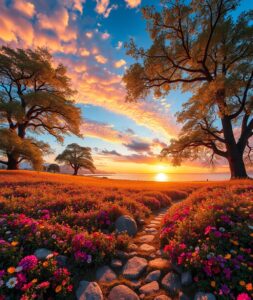 A Symphony of Vibrant Colors in Nature – free AI stock image