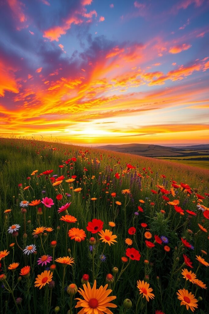 A Symphony of Vibrant Colors in Nature – free AI stock image