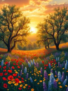 A Symphony of Vibrant Colors in Nature – free AI stock image