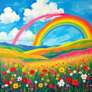 A Symphony of Vibrant Colors in Nature – free AI stock image