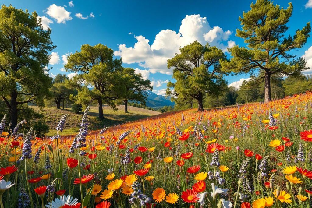 A Symphony of Vibrant Colors in Nature – free AI stock image