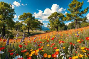 A Symphony of Vibrant Colors in Nature – free AI stock image