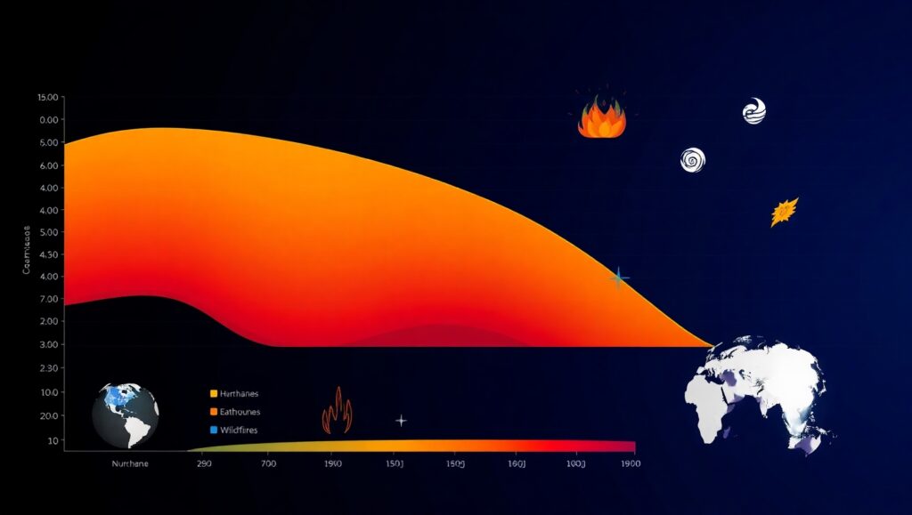 Temperature and Disasters Correlation – free AI stock image
