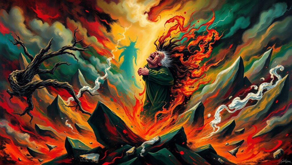Tempest of Emotions in Expressionism – free AI stock image