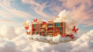 The Cloud Library of Dreams – free AI stock image